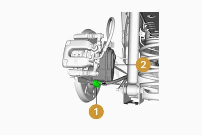 Removal of rear disk brake pad