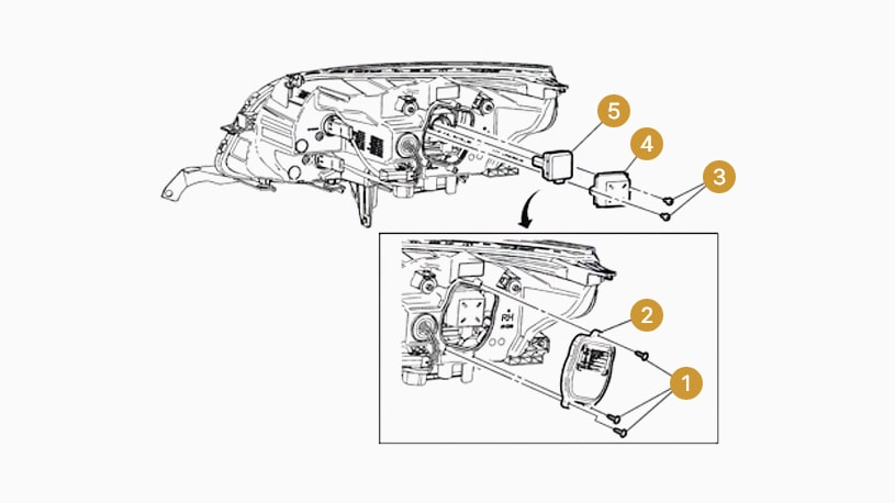 HID type high/low beam